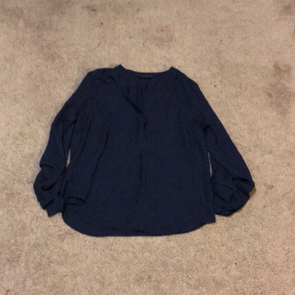 A navy blue shirt